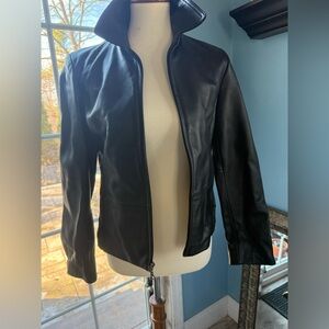 Black Nine West stylish leather jacket